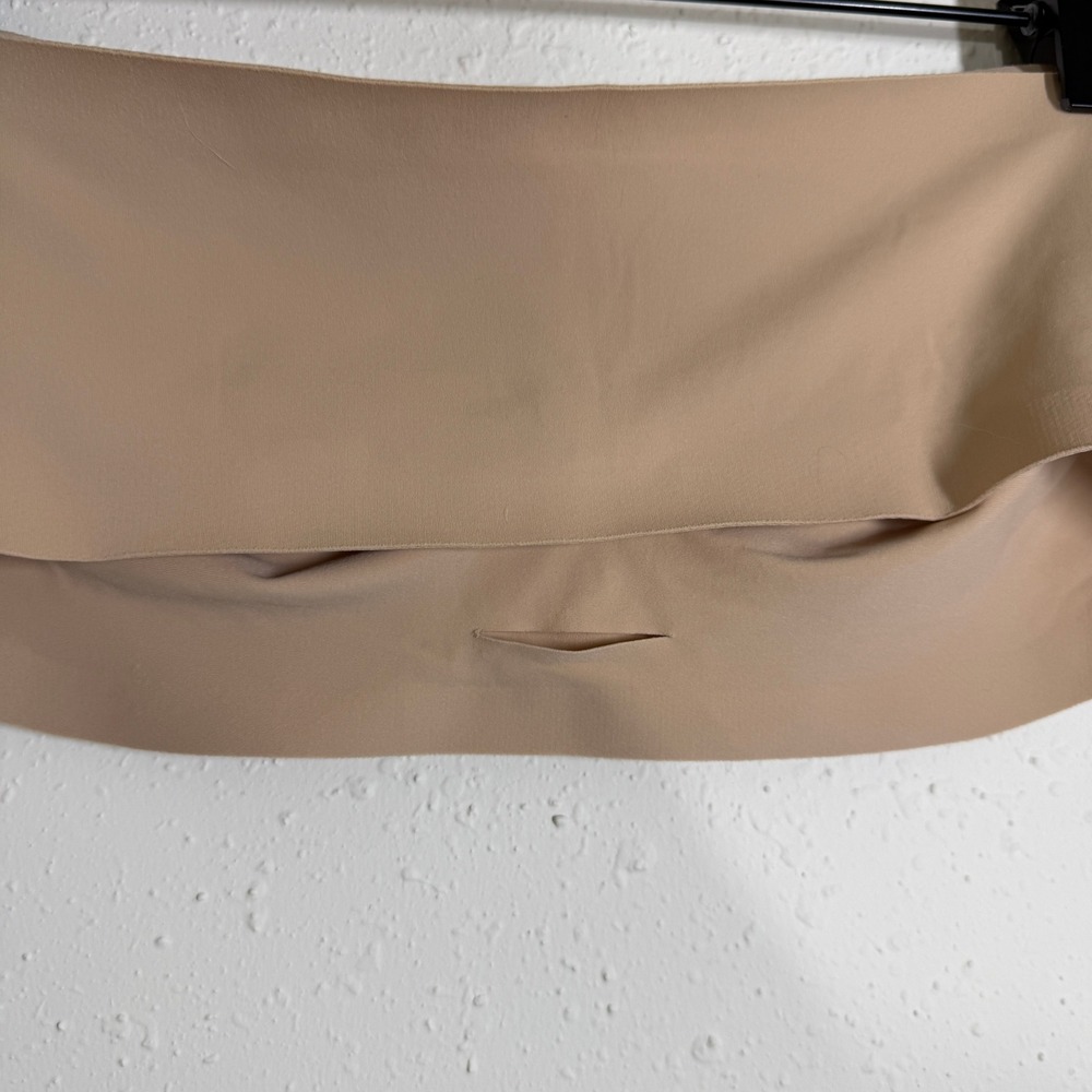 Aerie SMOOTHEZ Lightly Lined Bandeau Bralette Sand Nude Seamless Strapless Bra - Picture 9 of 11